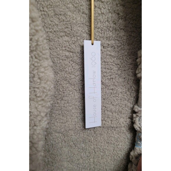 House of Harlow 1960 Embroidered Faux Shearling Vest One Size Boho Western - Picture 4 of 12